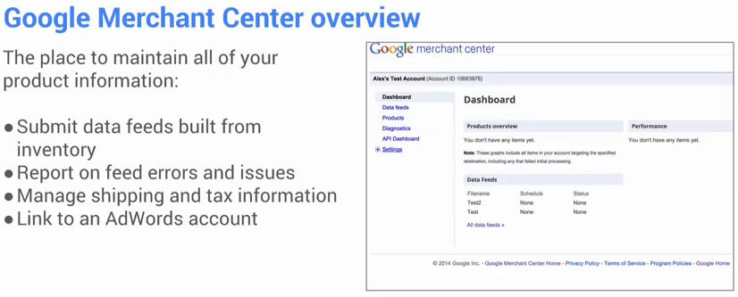 Google Merchant Centre Overview